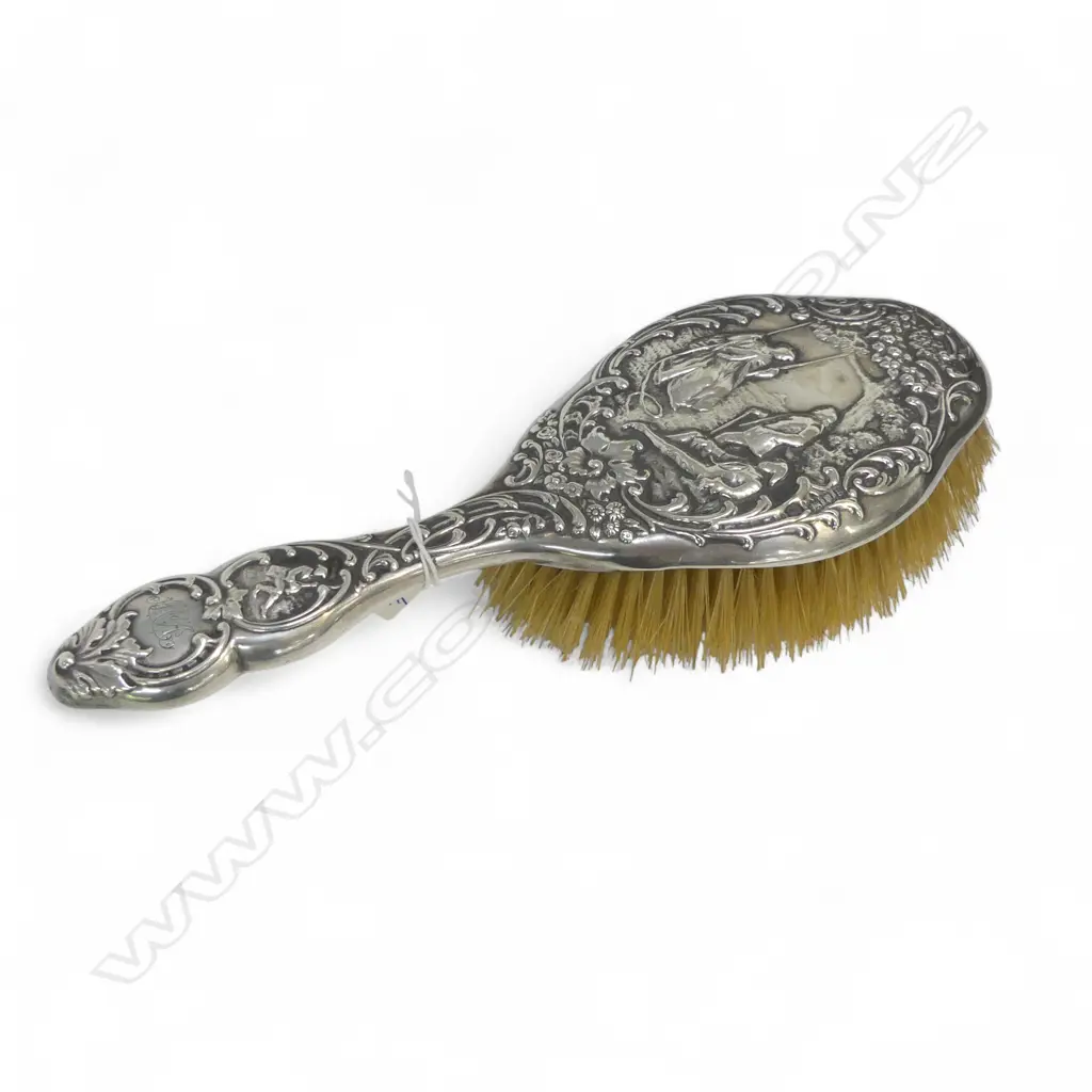 STG SILVER HAIR BRUSH L.245mm, LONDON 1902 Image 1++