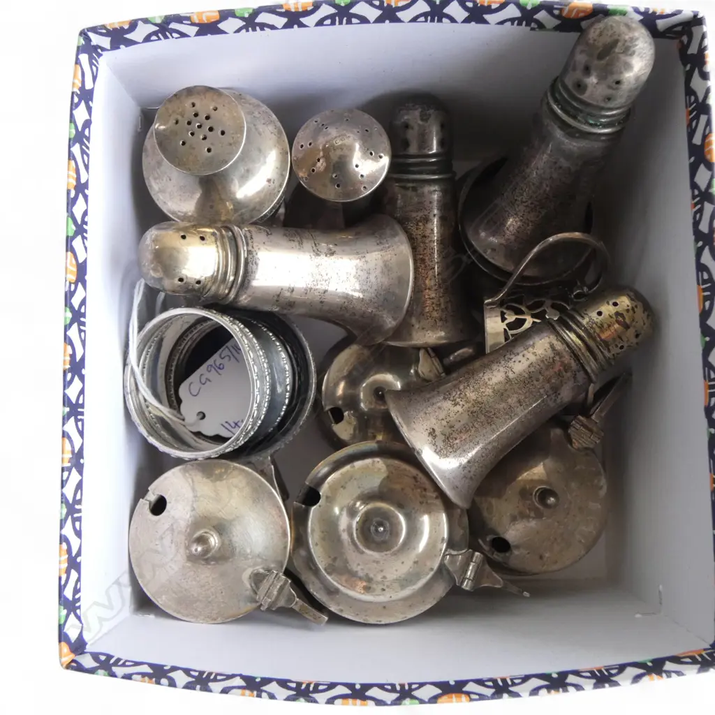 14 STG SILVER CONDIMENTS, SOME WEIGHTED Image 1++