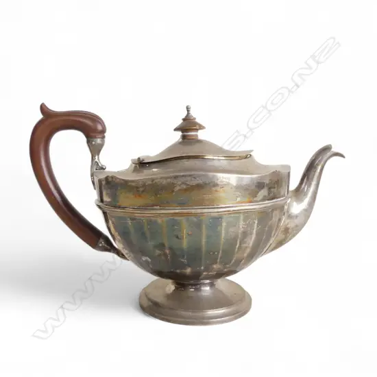 STG SILVER TEAPOT, B'HAM 1928 763gms