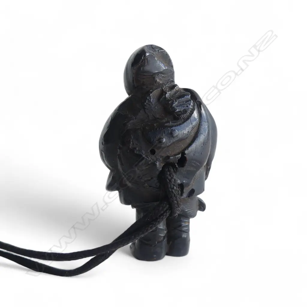 CARVED HORN NETSUKE FIGURE H.55mm Image 1++