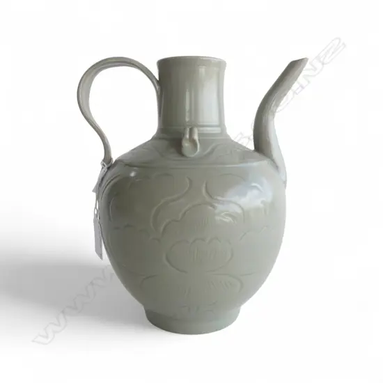 CELADON CHINESE EWER, H.220mm