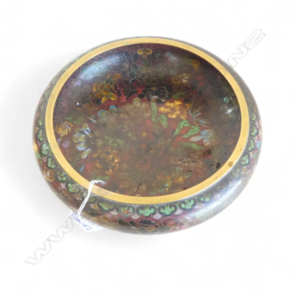 ORIENTAL CLOISONNE BOWL 230mm dia Image 1++