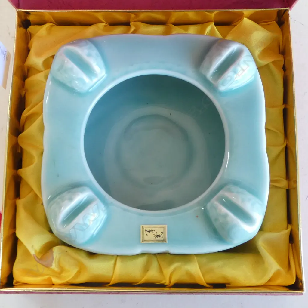 TAIWANESE CELADON DISH 135mm dia, BOXED Image 1++