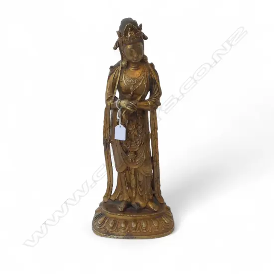 GILT METAL ORIENTAL FIGURINE H.490mm