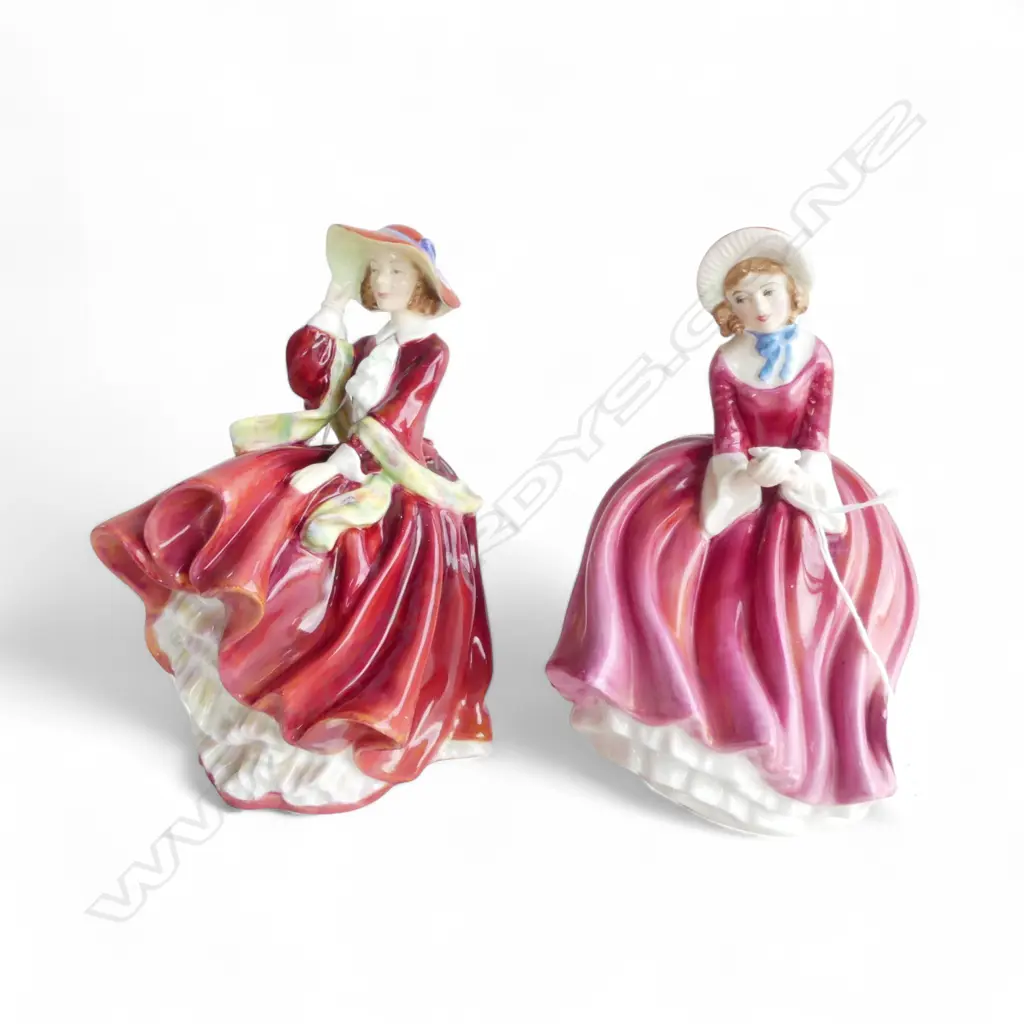 2 ROYAL DOULTON FIGURINES, DENISE & TOP 'O THE HILL', H.180mm Image 1++