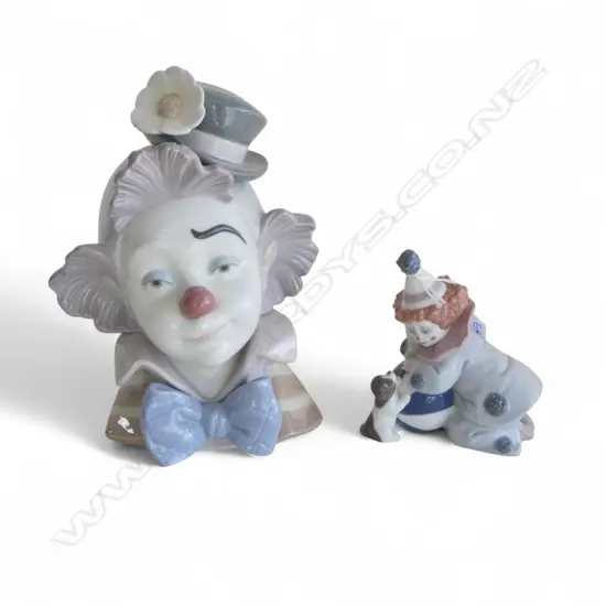 2 LLADRO CLOWNS #5610 'STAR STRUCK' H.215mm & #5278