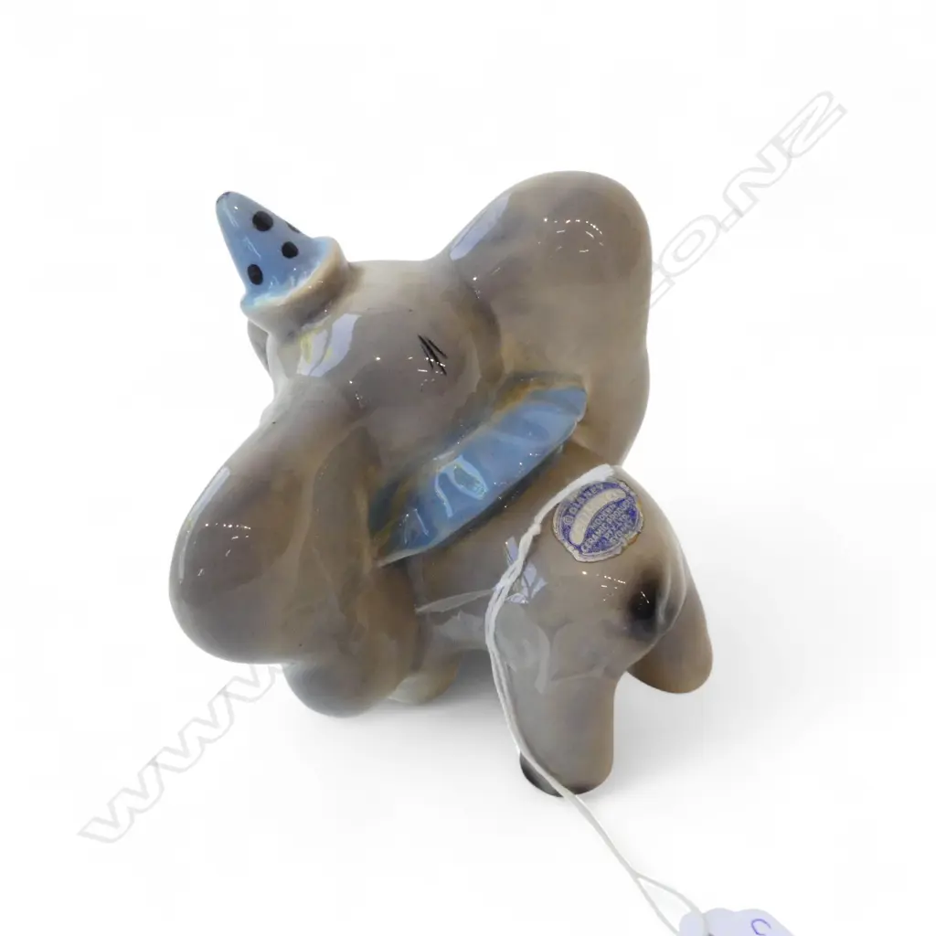 1950’S DISNEY DUMBO CERAMIC FIGURE BY MCM SYDNEY W. LABEL, H.110MM Image 1++