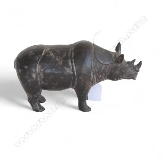 BRONZE RHINO ORNAMENT W.220mm