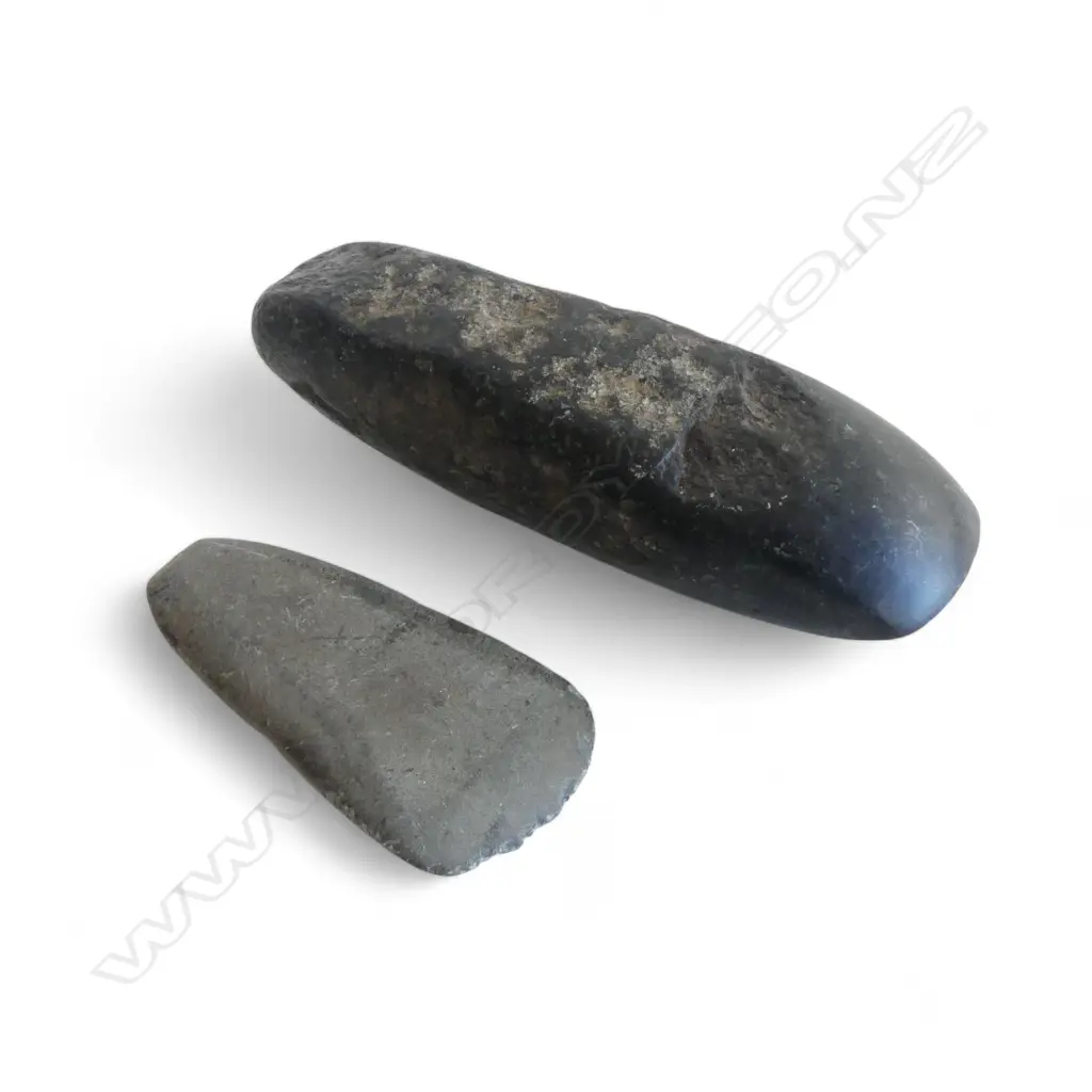 2 OLD PACIFIC STONE OLD ADZES L's.150 & 85mm Image 1++