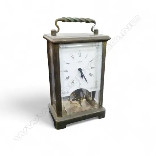 VINTAGE SHATZ & SOHNE CARRIAGE CLOCK H.160mm 