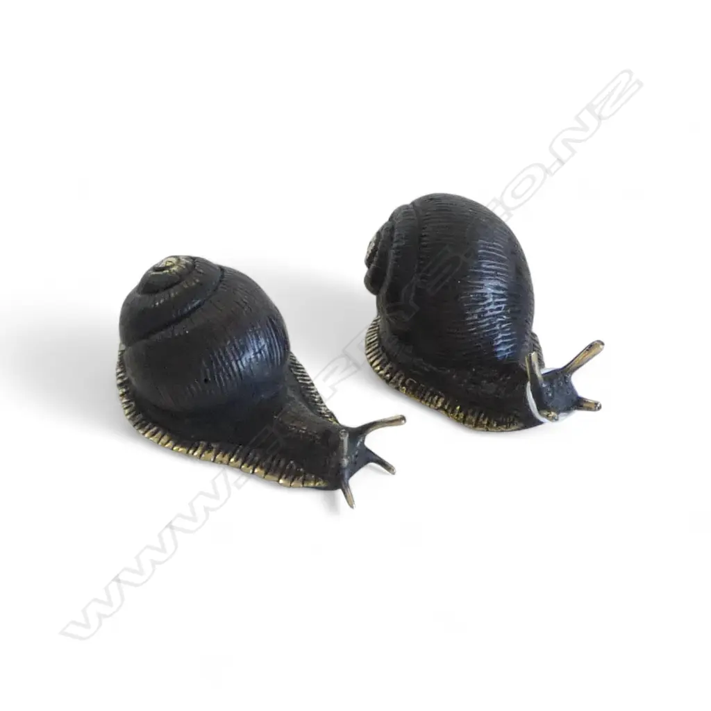 2 BRONZE SNAILS L.120mm Image 1++