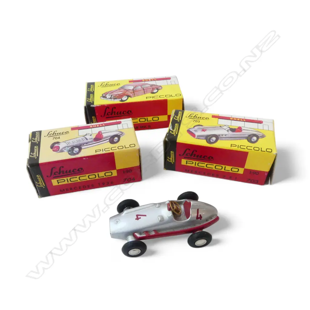 3 SCHUCO PICCOLO MODELS in original boxes; MERCEDES 251, JAGUAR MKII, MERCEDES 1936 Image 1++