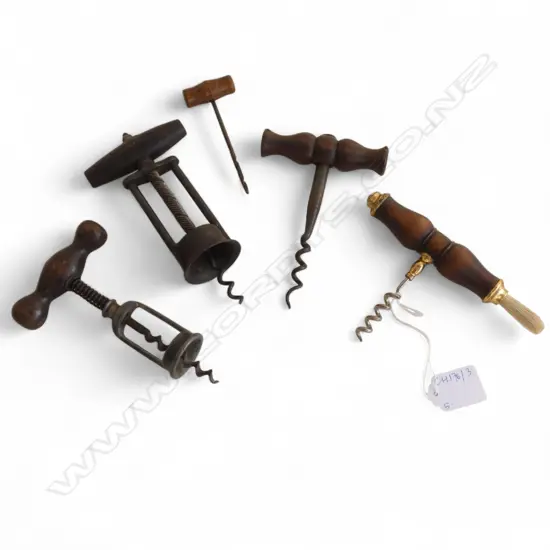 5 VINTAGE CORKSCREWS