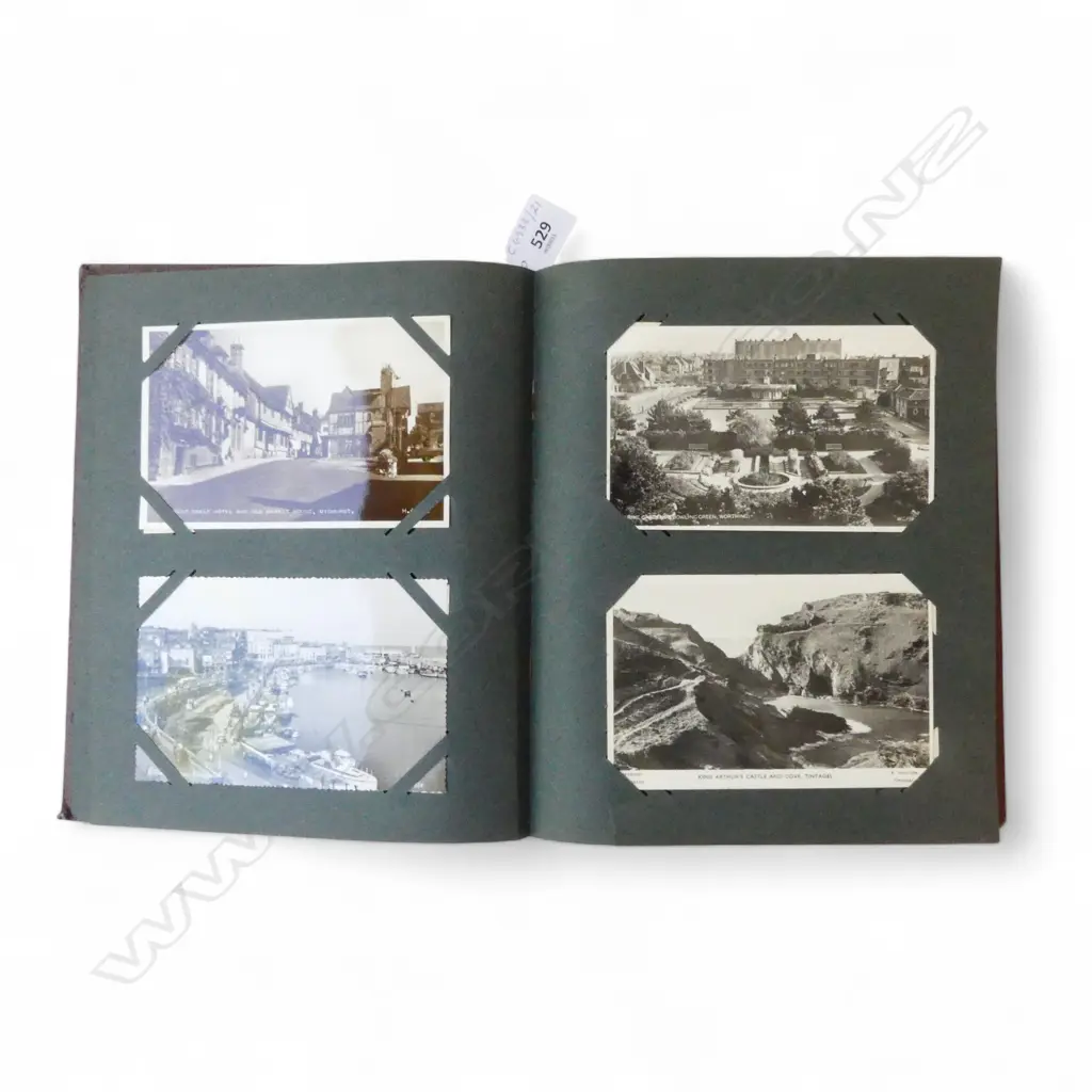 OLD UK POSTCARD ALBUM 80 CARDS WHALE BLACKGANG, HARBOUR LITTLEHAMPTON ETC  Image 1++