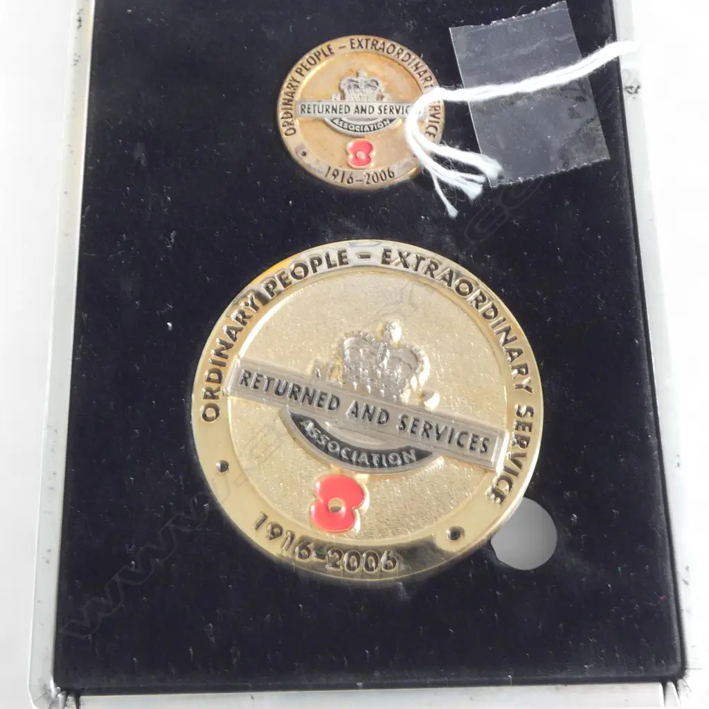 2 RSA 90th ANNIVERSARY COM. COINS IN CASE Image 1++