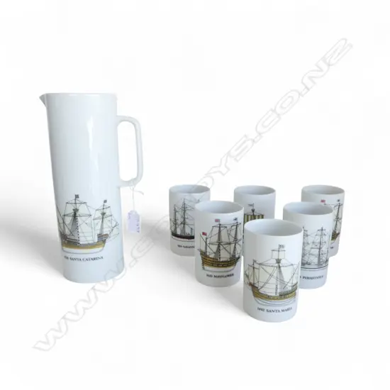 THOMAS GERMANY JUG H.275mm & 6 GLASSES