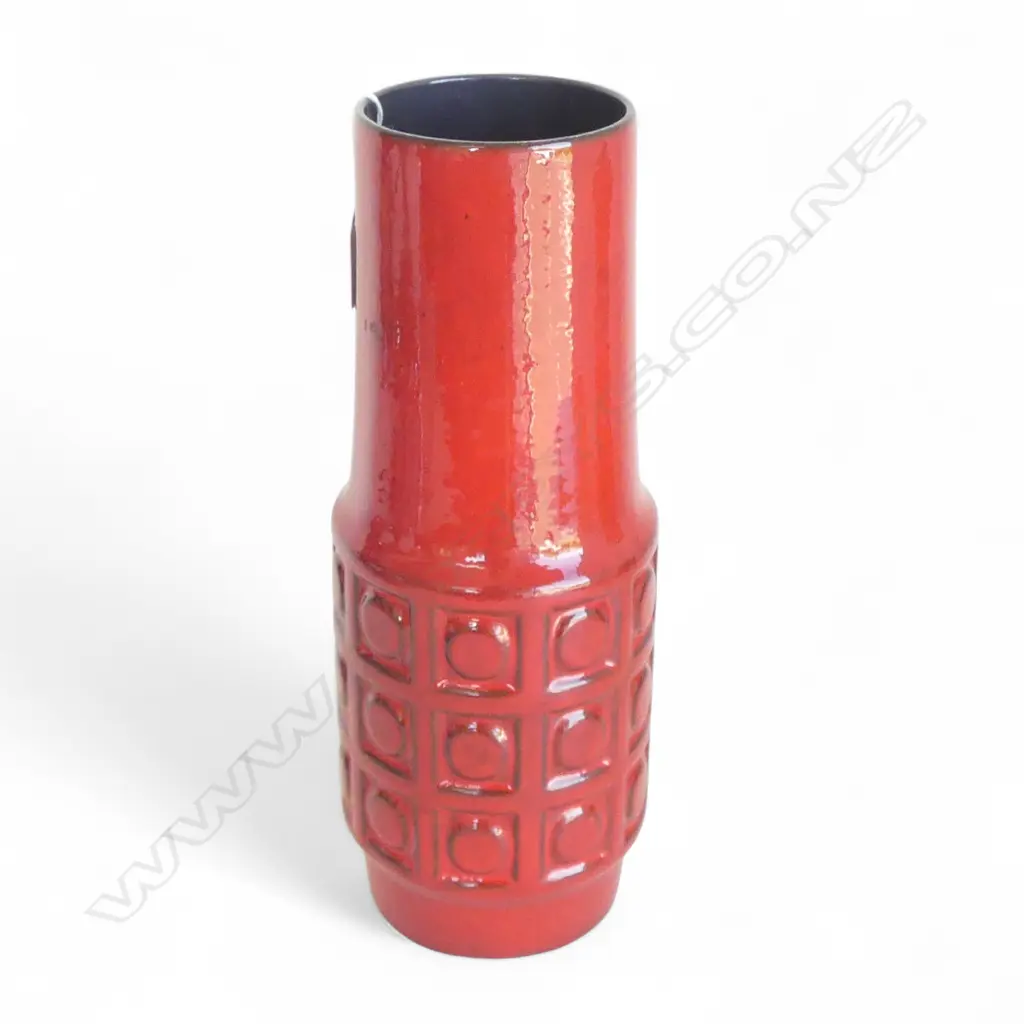 RED GLAZED WEST GERMAN VASE No.254 35 H.350mm Image 1++