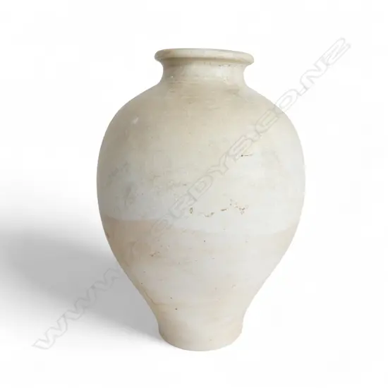 CHINESE CREAM GLAZED POTTERY TANG STYLE VASE H310MM