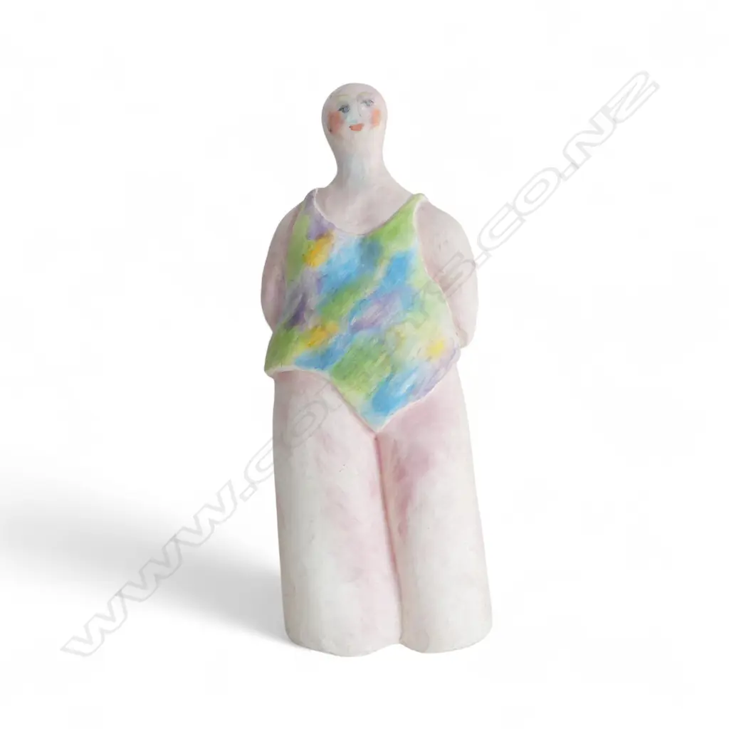 CHRISTINE THACKER WOMAN IN BATHING SUIT HANDPAINTED CERAMIC UNSIGNED 430mm (H) Image 1++