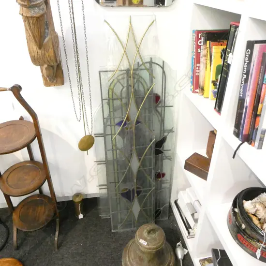 9 PCES STAINED GLASS LARGEST 1190x230mm