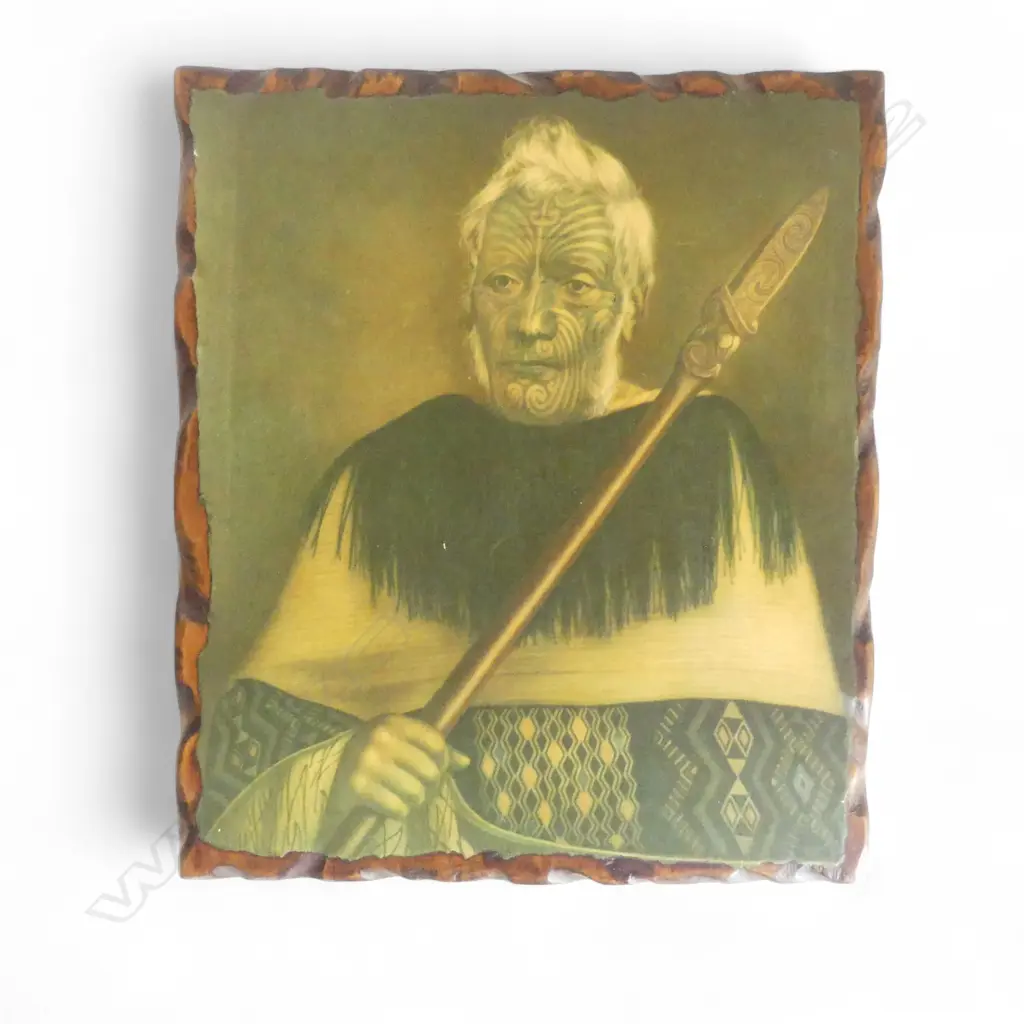 GOTTFRIED LINDAUER TRANSFER PRINT ON WOOD OF ANEHANA 280x240mm Image 1++