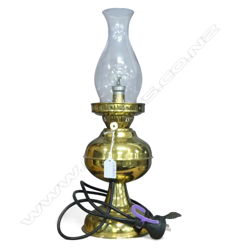 ELECTRIFIED KEROSENE LANTERN TABLE LAMP H.420mm Image 1++