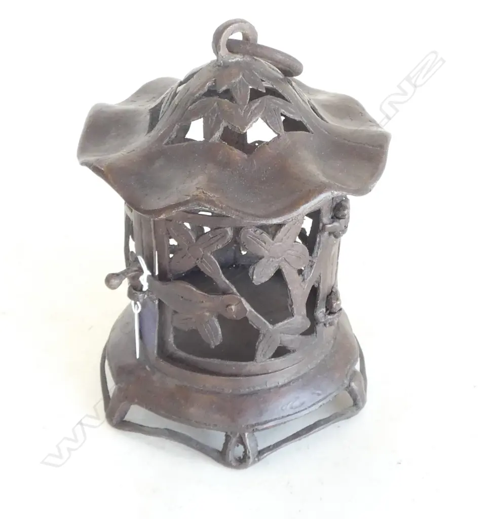 BRONZED METAL LANTERN H.260mm Image 1++