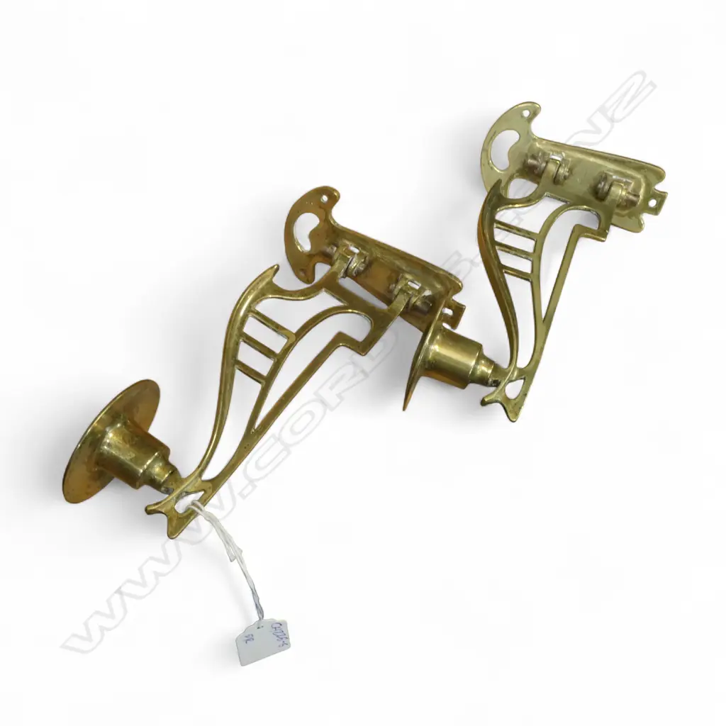 PR BRASS ART NOUVEAU PIANO SCONCES H.105mmmm Image 1++
