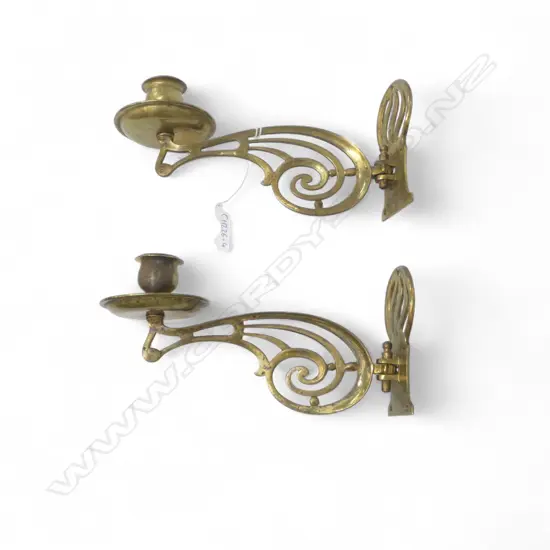 PR BRASS ART NOUVEAU PIANO SCONCES H.105mmmm