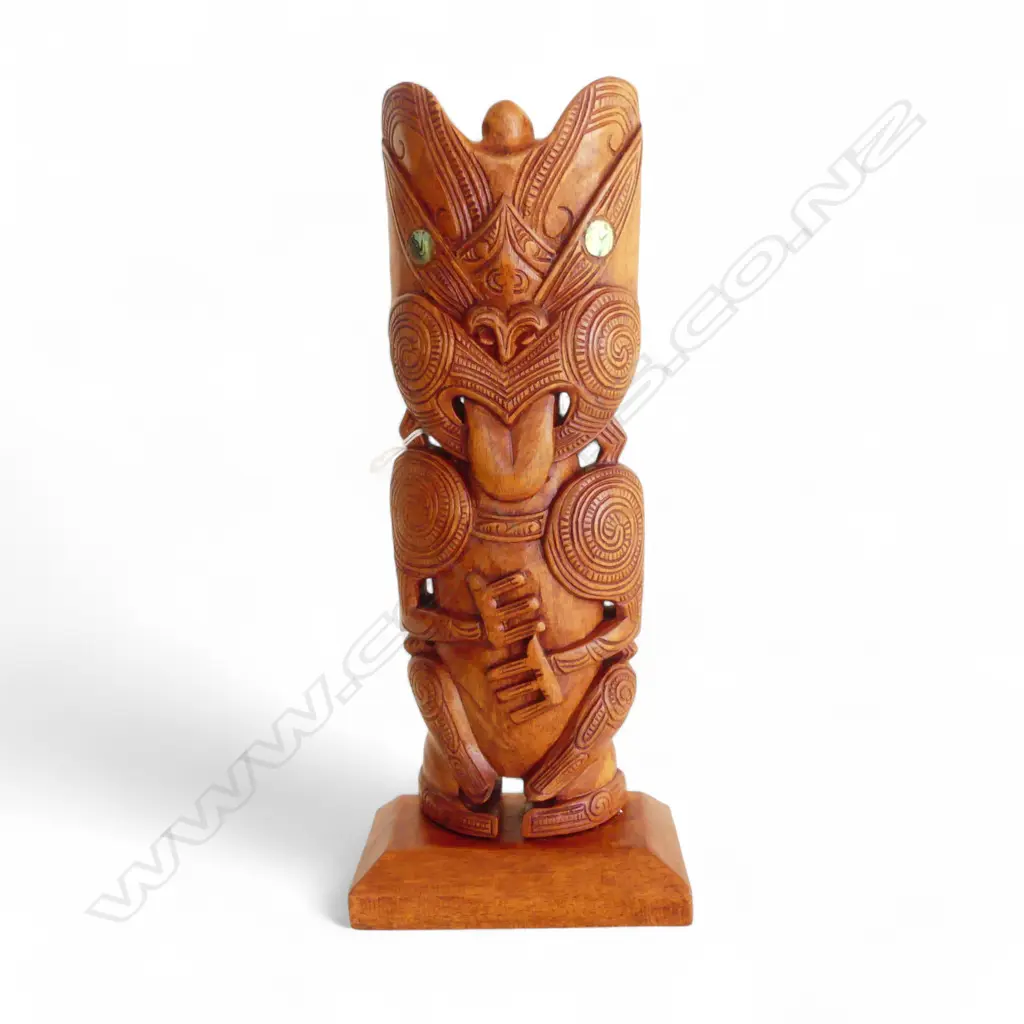 CARVED WOODEN TEKOTEKO FIGURE H.330mm Image 1++