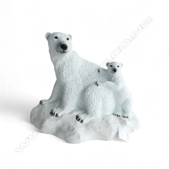 ITALIAN DESIGNER CASTAGNA POLARBEAR 'MOTHER & CUB' H.230mm