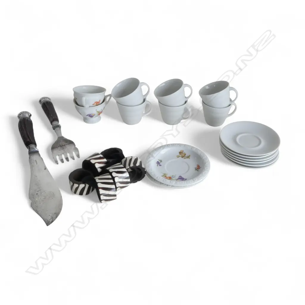 DEMITASSE SET, PR SERVERS, NAPKIN RINGS Image 1++