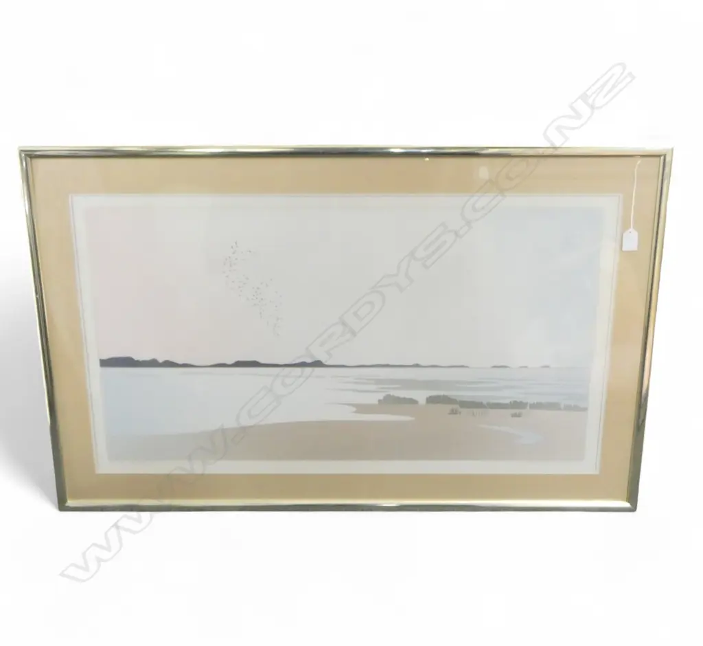 MALCOLM WARR 'FAREWELL SPIT FROM PUPONGA' SCREEN PRINT 31/150 485x890mm SIGNED & DATED '84 Image 1++