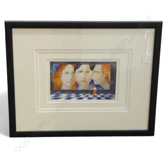 DEREK NEWTON THE THEATRE WATERCOLOUR 2002 150 X 235MM