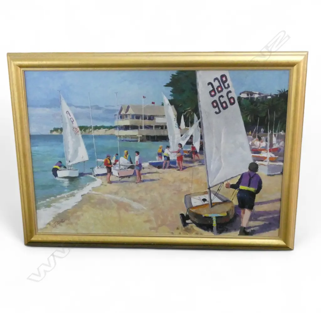 JOHN CLIFFORD 'YOUNG GUNS, KOHIMARAMA' OIL ON CANVAS 595x900mm, SIGNED Image 1++