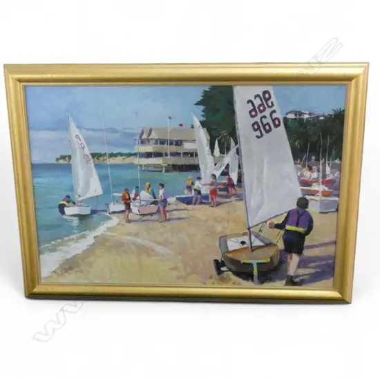 JOHN CLIFFORD 'YOUNG GUNS, KOHIMARAMA' OIL ON CANVAS 595x900mm, SIGNED