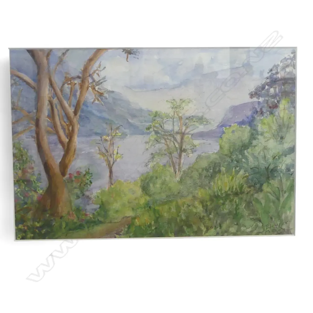 3 MODERN FRAMED WATERCOLOURS BY ELEANOR M. COWLES. LARGEST 195 x 295mm (IMAGE) UV GLAZED Image 1++