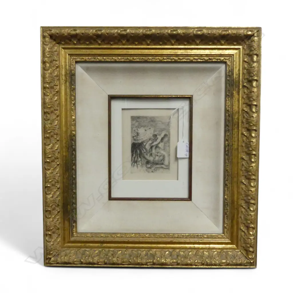 Pierre Auguste Renoir ( 1841 - 1919) etching 'Le chapeau épinglé' probably the 2nd state 114 x 78mm. Image 1++