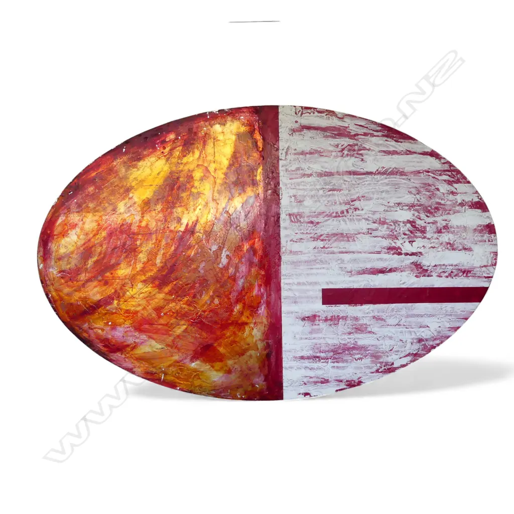 JODY HOPE GIBBONS 'OVAL' ACRYLIC ON BOARD 905x1405mm Image 1++