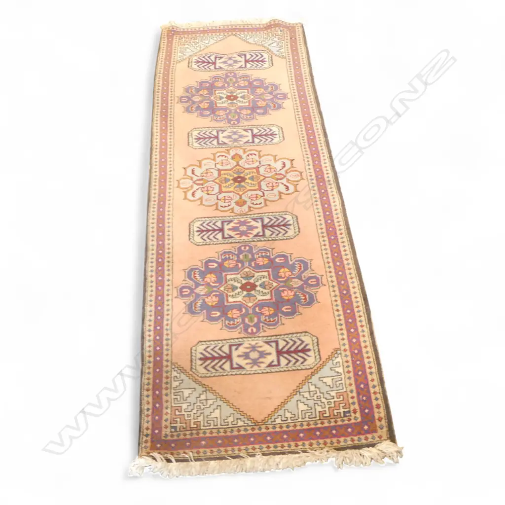 HAND KNOTTED WOOL PILE RUNNER 2500x700mm Image 1++