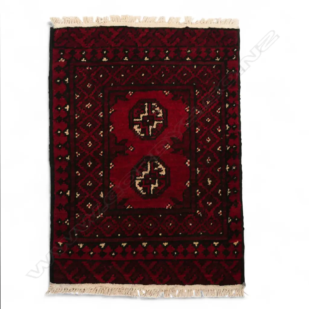 SM HAND-KNOTTED TURKMAN RUG, 700 x 500mm Image 1++