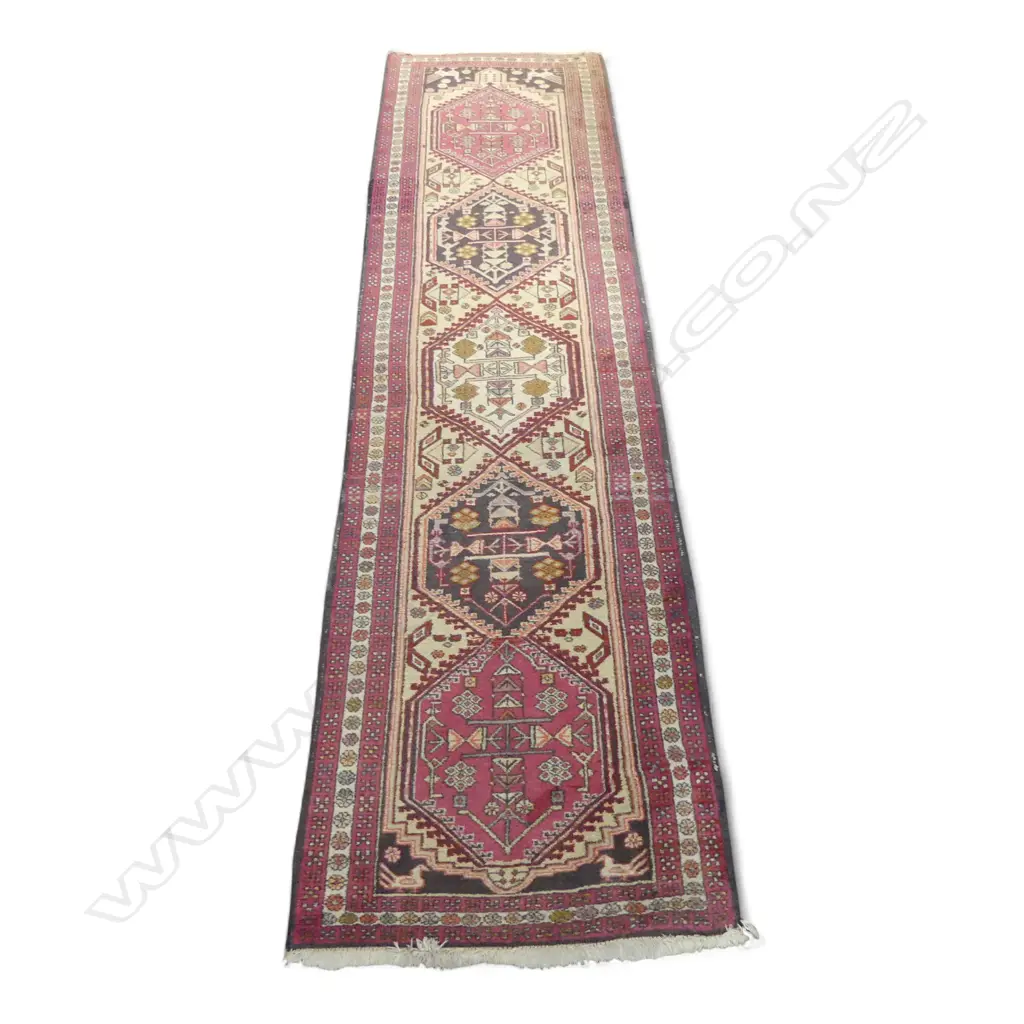 HAND KNOTTED WOOL PILE RUNNER 3250x790mm Image 1++