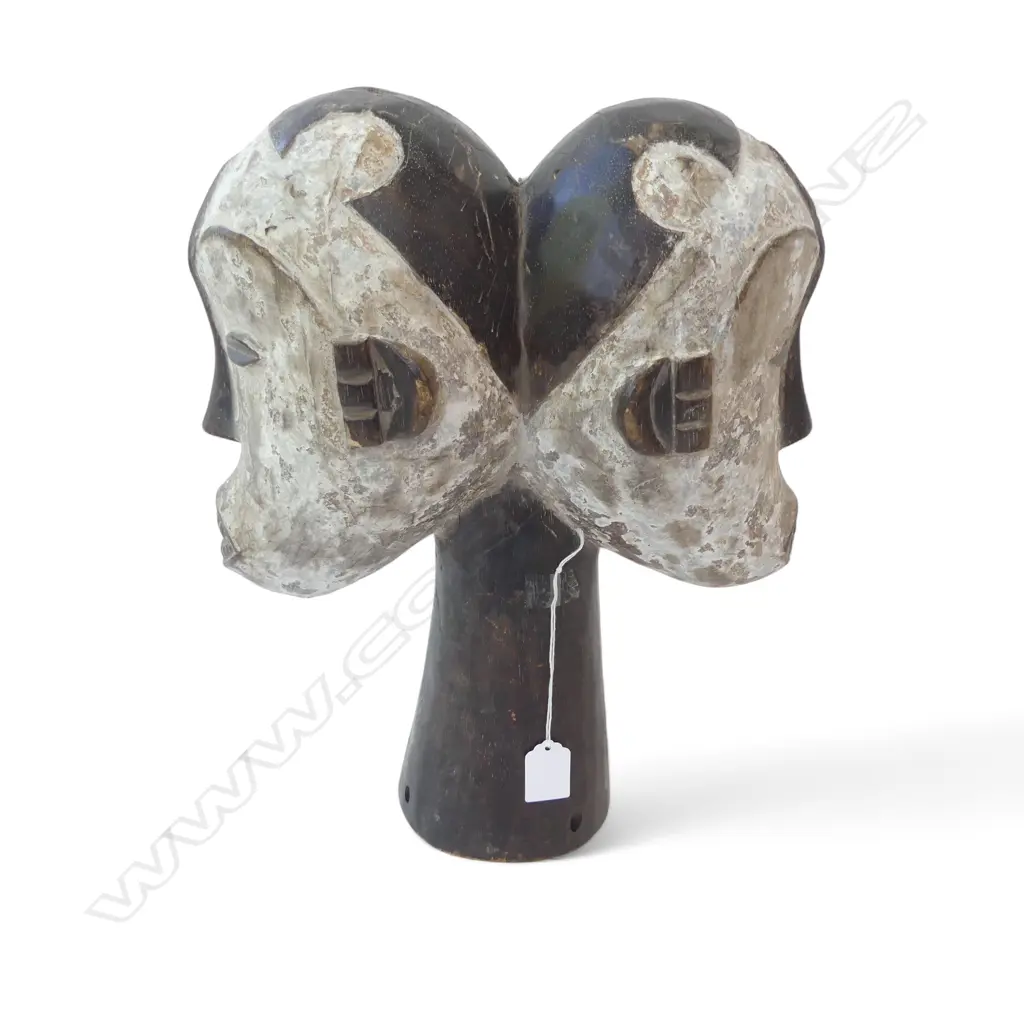 DOUBLE HEADED AFRICAN FACE MASK H400MM Image 1++