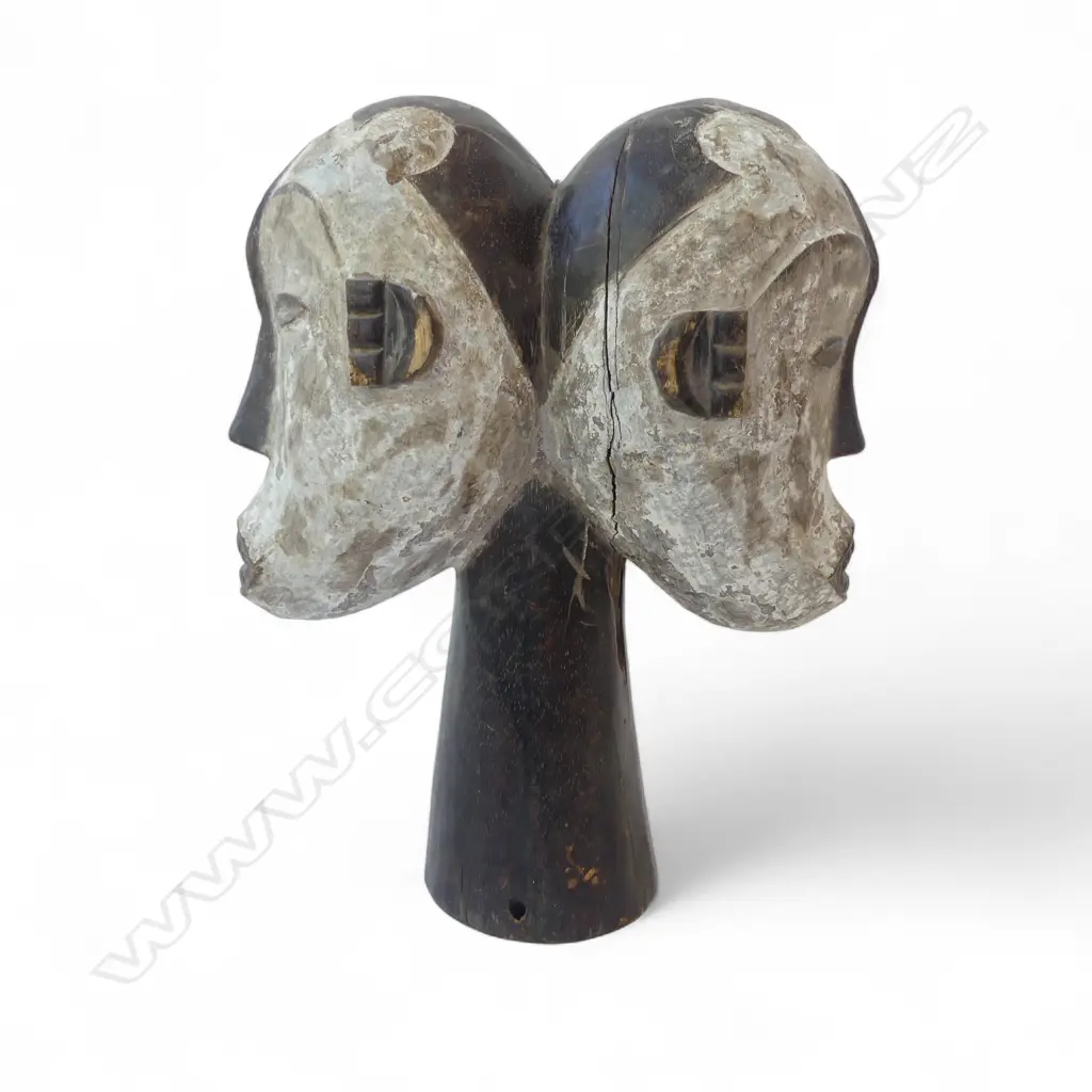 DOUBLE HEADED AFRICAN FACE MASK H400MM Image 1++
