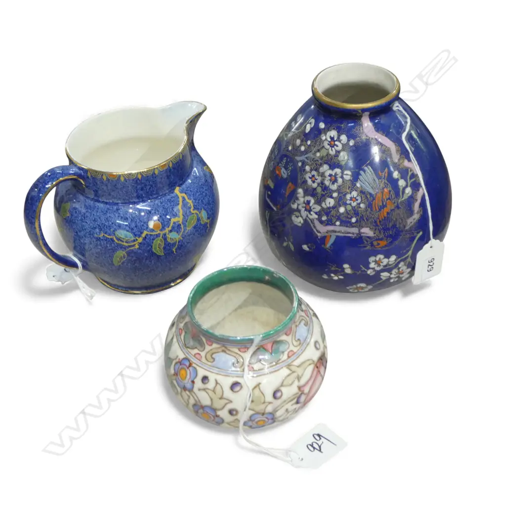 CHARLOTTE READ VASE H90MM BURSLEY WARE VASE & JUG H120MM Image 1++