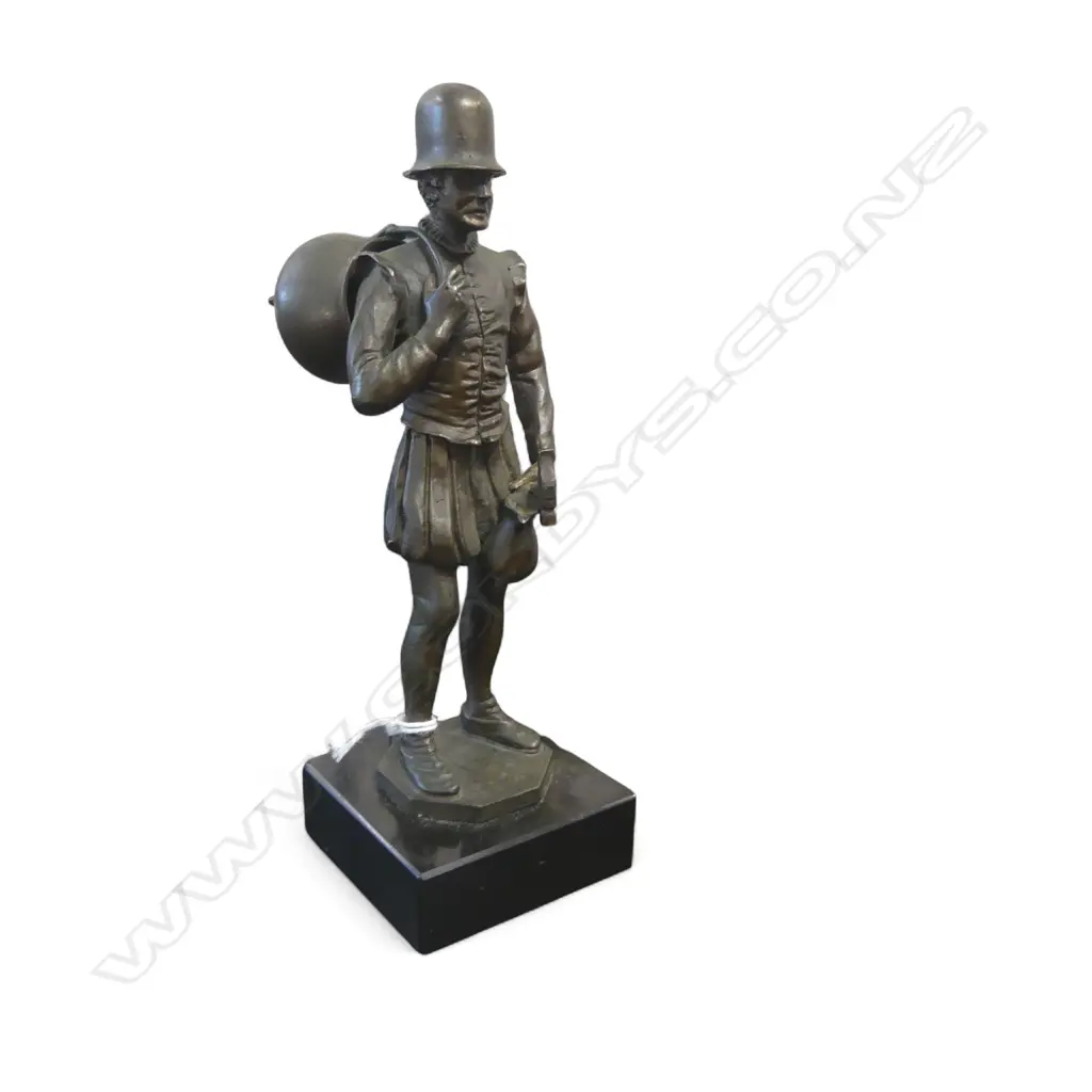 Jeff Lambeau (Belgian 1852-1908) bronze sculpture 'Boilermaker' signed. H.180mm, Image 1++