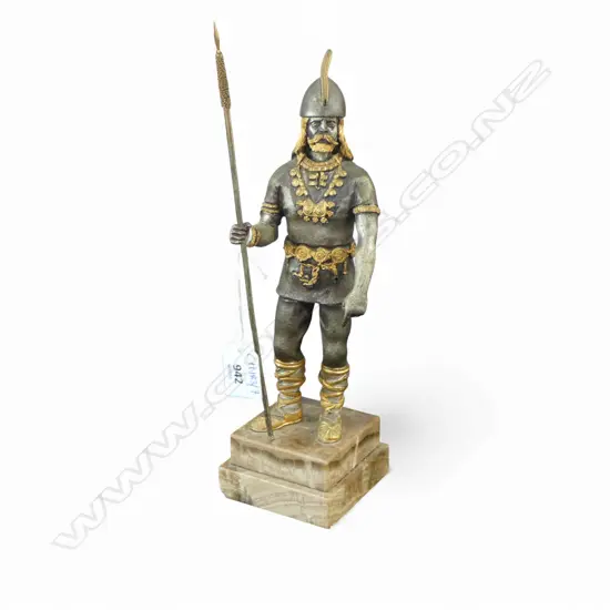 BRONZE VIKING FIGURE STAMPED GIUSEPPE VASARI H.295mm