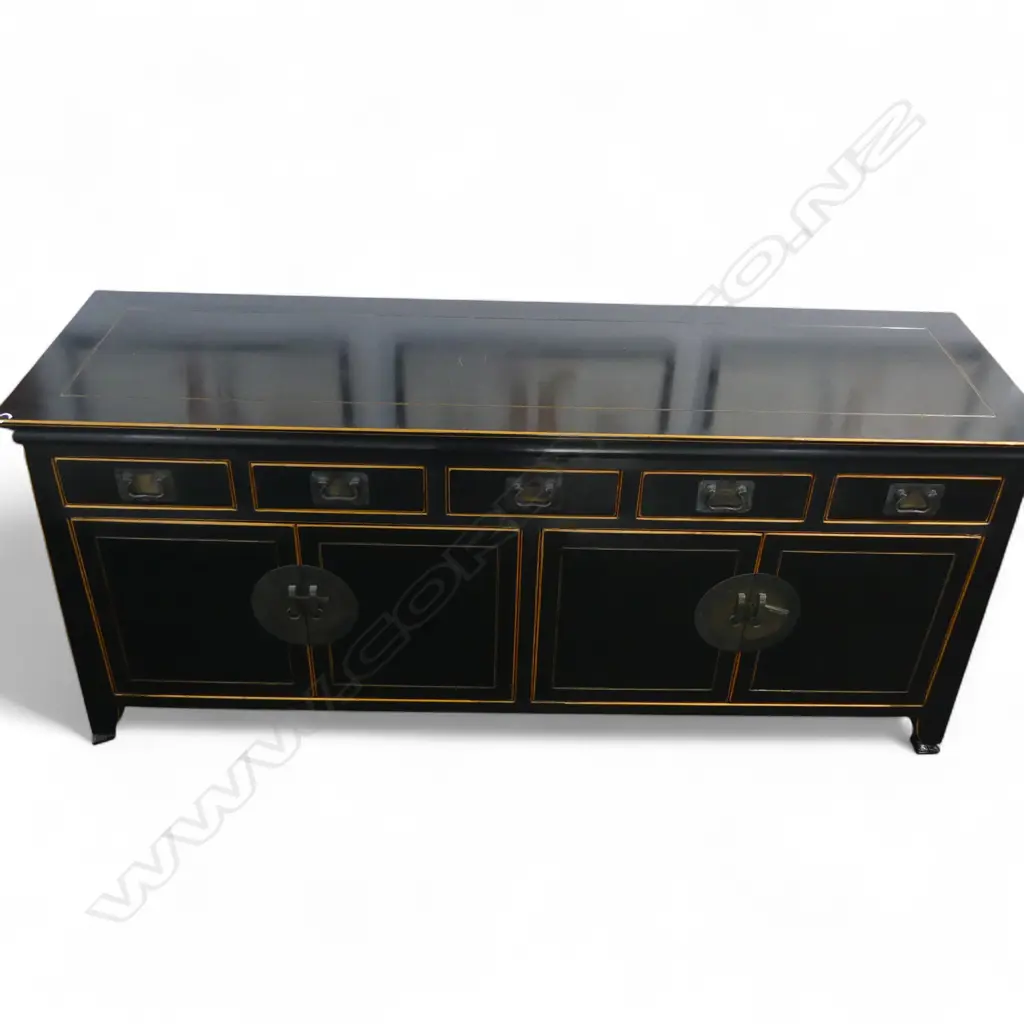 ORIENTAL EBONISED SIDEBOARD 2000x600x850mm Image 1++