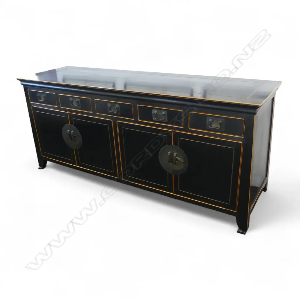 ORIENTAL EBONISED SIDEBOARD 2000x600x850mm Image 1++