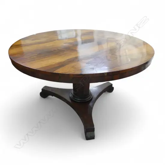 WILLIAM IV ROSEWOOD PEDASTAL TABLE Dia.1310mm
